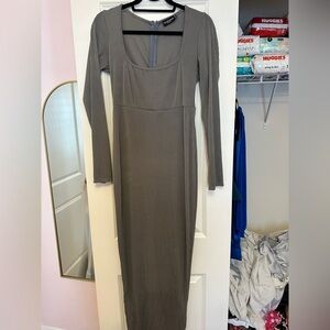 Grey Maternity Dress